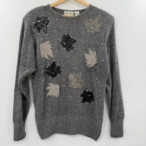 Vintage Cristina 80's 90's silk wool angora blend sweater‎ large